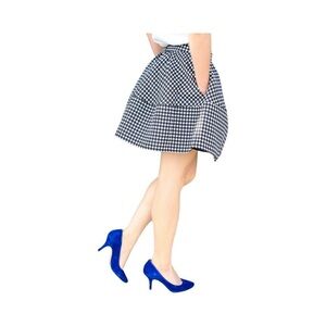Express White Mini Skirt with Black Polka Dots​​​